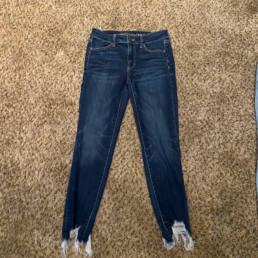 Ripped Ankle Jeans